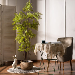 Artificial Green Plants, Realistic Ferns, Large Fern Trees, Indoor Living Room Decoration, Floor-Standing Landscaping, Fake Tree Potted Plants