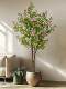 Large Artificial Green Plant, Myrtle Fake Tree, Plastic Potted Plant, Living Room Floor-Standing Plant, Biomimetic Decoration, Landscape Ornament