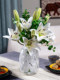 Lily Flower Light Luxury High-End Artificial Silk Flower Ornaments Living Room Decoration Home Accessories Table Flower Arrangement Fake Flower Decoration
