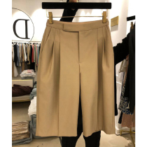 Neutral wind wear large size Japanese suit shorts womens summer thin fat sister mm thin five-point wide leg pants