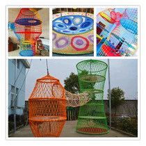 Cat Dog Site Manhole Cover Plus Coarse Climbing Net Woven External Wall Basketball Court Segregation Nursery Color Safety Net Custom