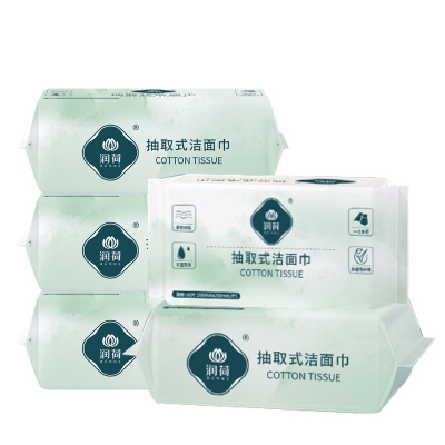 60抽*5包【润荷】干湿两用一次性洗脸巾