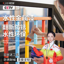 Water-based metal anti-rust paint paint domestic self-brushed paint railings iron doors and windows anti-corrosive retouching environmentally friendly quick and dry black and white