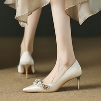 Superfairy ~ Raraente wedding shoes wedding dress with two wearing champagne genuine silk satin can normally be worn