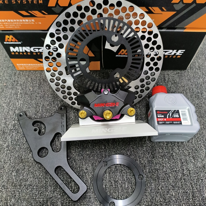 Authentic Mingzhe M19 Caliper Set for Niu Fx, Direct Installation with No Damage, Includes Toothed Ring and Aircraft Sound Rear Wheel Set