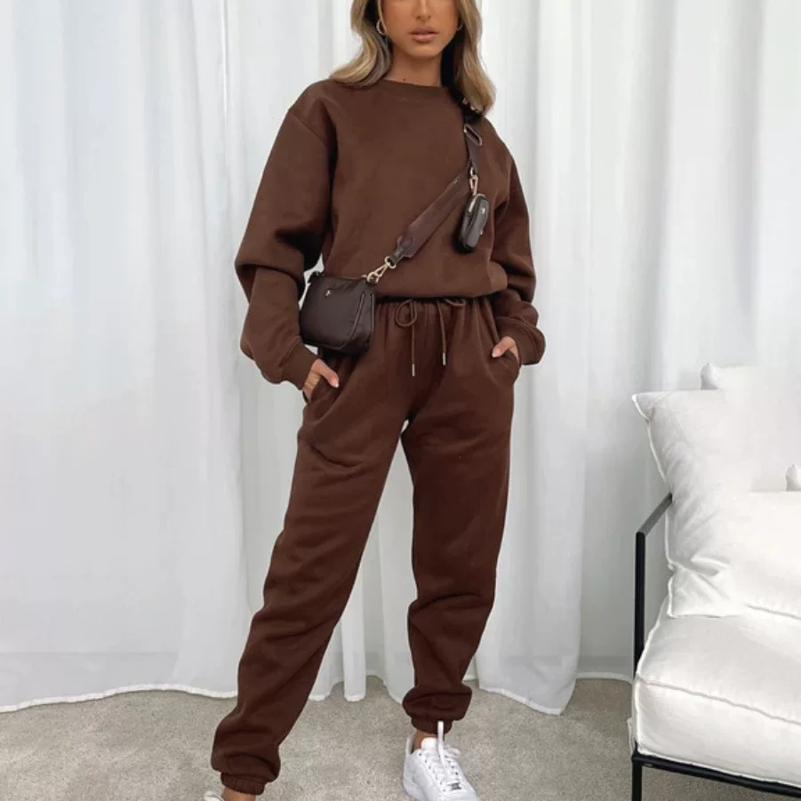 2023 Long pants women's casual long sleeper set