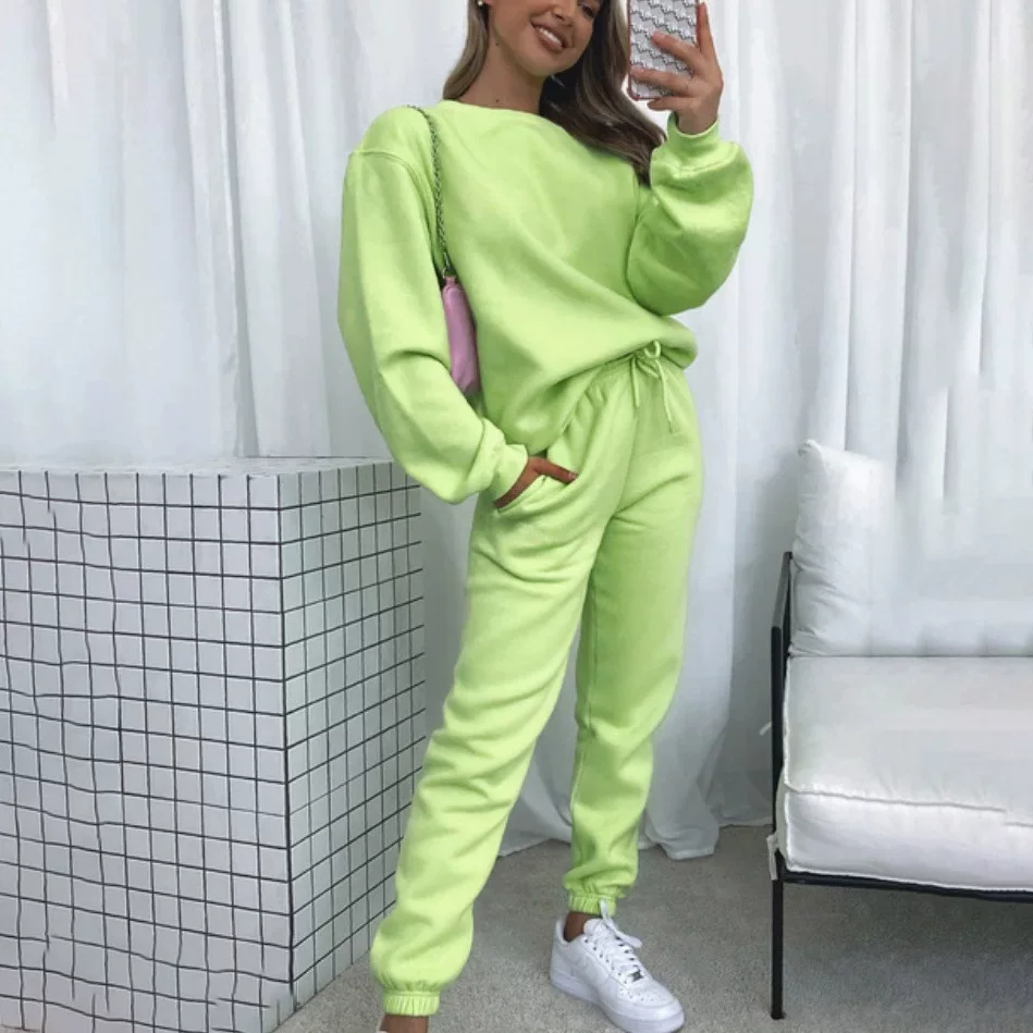 2023 Long pants women's casual long sleeper set