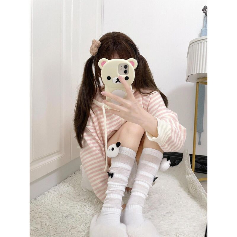 Summer Thin Long Socks, Calf-High Slouch Socks, Sweat-Absorbent, Breathable, Odor-Resistant, Cute Jk Panda Doll Versatile Socks Summer Thin Long Socks, Calf-High Slouch Socks, Sweat-Absorbent, Breathable, Odor-Resistant, Cute Jk Panda Doll Versatile Socks