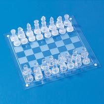 Supply 35*35cm frosted glass chess set (glass chess set) glass crystal chess set