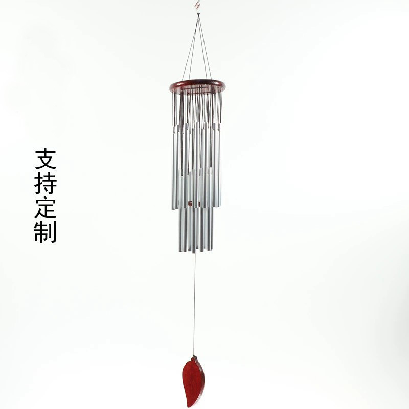 Cross-border Wind Bell Hanging Accessories Solid Wood Disc Nordic Creative Metal Pipe Pendant Garden Balcony Adornment Amazon-Taobao