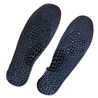 Negative insole for magnetic massage of larger and breathable feet