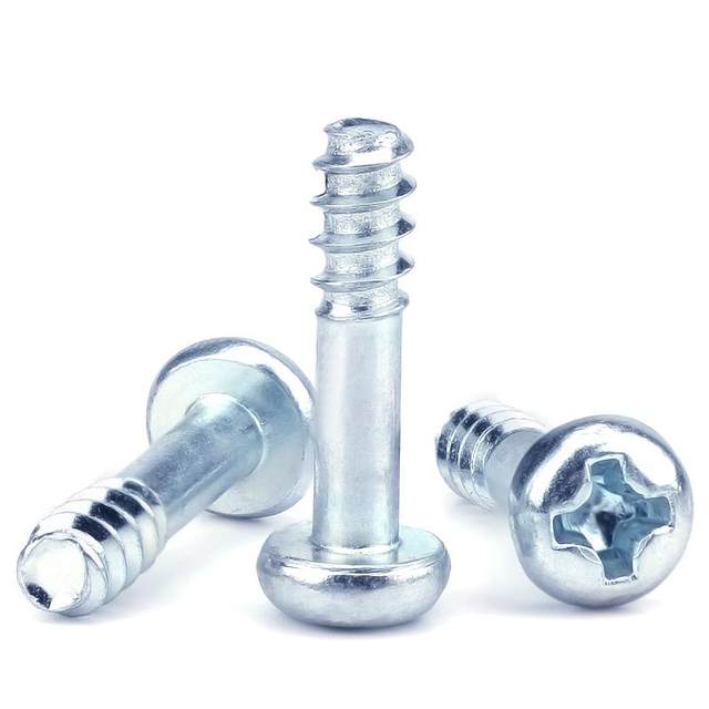 Round head, half tooth, flat tail self-tapping screw