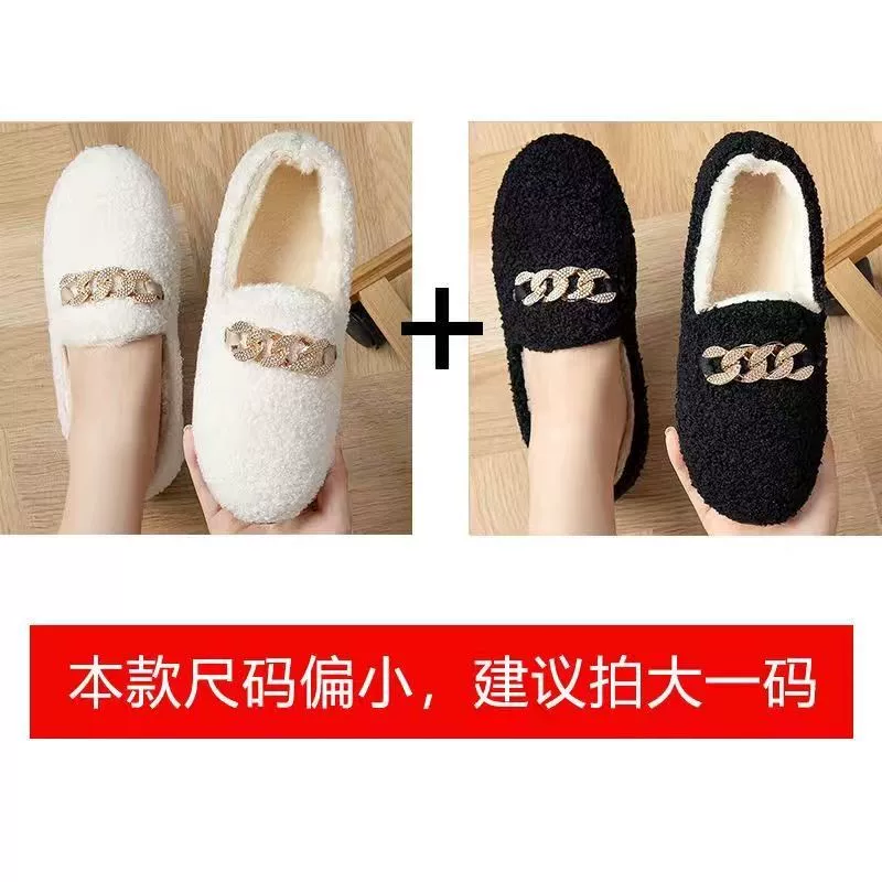 [Купи одну — получи одну бесплатно] осень-зима новая обувь Bean Bean flat soles из wild cotton обувь корейской версии взрыв leisure ladies shoes