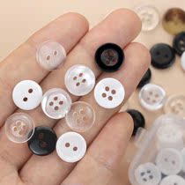 Shirt Buckle resin transparent four-eye button round snow-shirt inner buckle shirt button childrens clothes decorative buckle