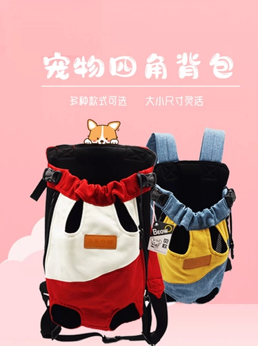 Собака четыре -футбольная сумка из груди и груди ездит на мотоцикле, чем медведь плюшевая собака Сумка для собаки Pet Puppy