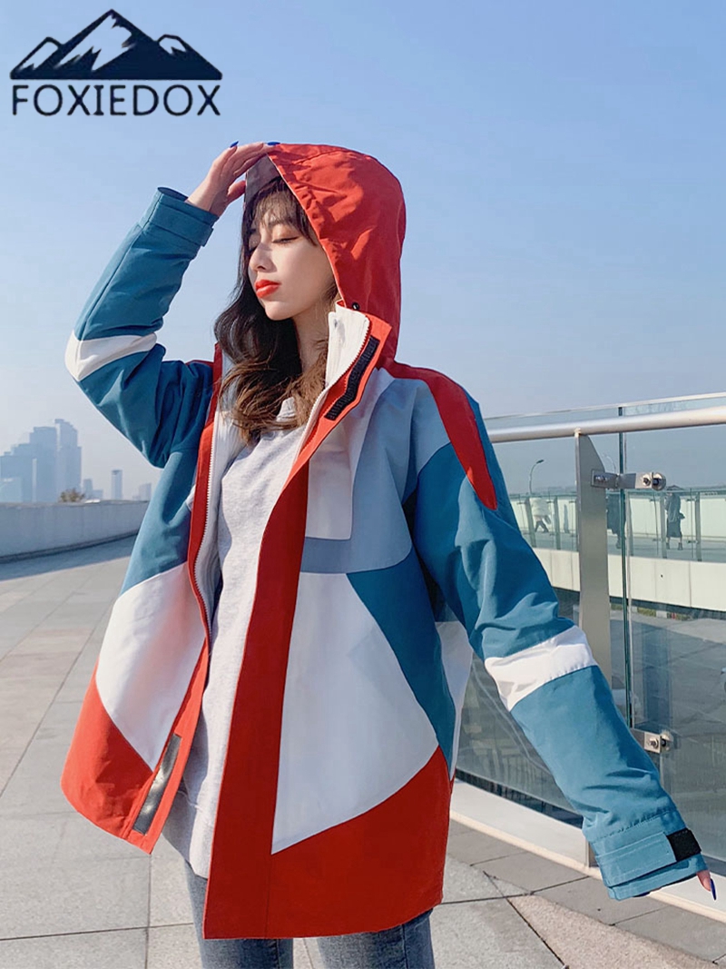 Collage submachine women's three-in-one detachable blouse 2021 new winter boomer and velvety thickened tooling jacket