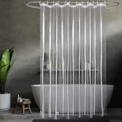 Fully Transparent Bathroom Curtain, Bathroom Shower Curtain, Kitchen Air Conditioner, Bathroom Partition Curtain, Shower Waterproof and Mildew-Proof Curtain, High-End