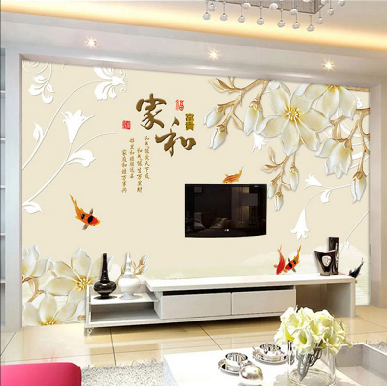 Customized modern simple net red integrated wall panel TV background wall stitching new Chinese style living room bamboo fiber guard board