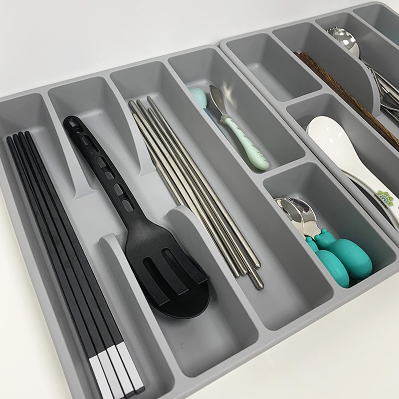 Tuoyu Yisimark Cutlery Tray Storage Box Kitchen Drawer Storage Compartment for Organizing Knives, Forks, Chopsticks, and Kitchen Utensils