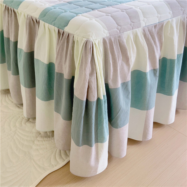 Four seasons universal bed skirt single piece 2023 new pure cotton dust-proof bed sheet set bed skirt cover bed cover bed skirt summer style