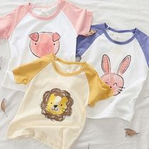 Barabbala 2022 Summer 2022 new child clothes T - shirt boys and girls half - sleeved baby to play a shirt