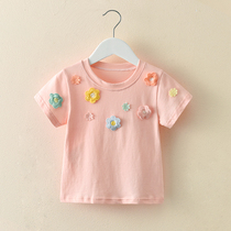 Barabara girl cotton T-shirt new summer children short sleeve children dressed in Yangtze baby half sleeve