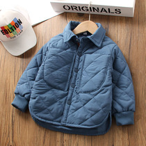 Tong Tai Boy Clip Cotton Jacket 2021 Autumn Winter Dress New Childrens Clothes Baby Cotton Clothing Tide Children Cotton Clothing Foreign Air