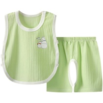 Child Thai Baby Sleeveless Pipa Suit Children Vest Baby Short Sleeve Summer Two Sets Kid Boy Shorts Woman