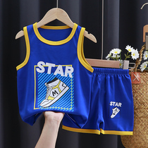 Child Thai Kids Basketball Suit Short Sleeve Suit Boy Summer Clothing Girl Summer Thin A Mesh Baby Vest Speed Dry