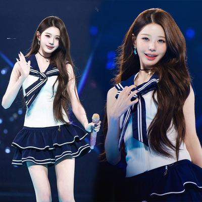 Zhang Yuanying's cosplay outfit, sailor suit, short skirt, JK uniform, singing costume, cosplay top, wig, accessories and shoes
