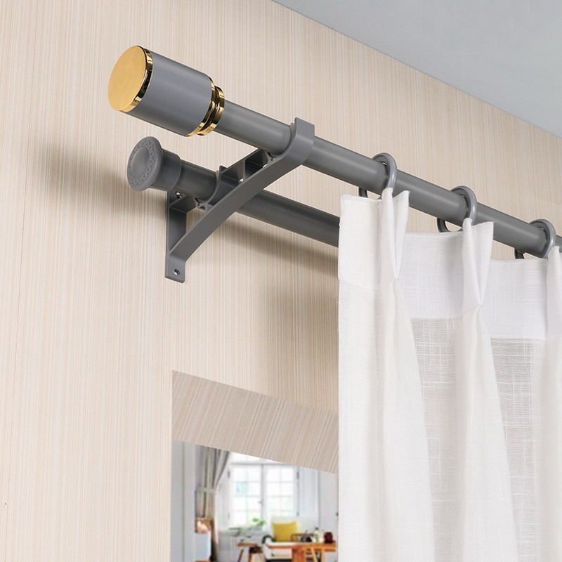 Bego Nordic Window Curtain Rod Brief Roman Rod Single Pole Double Pole Bedroom Window Curtain Rod Substiletto Aluminum Alloy-Taobao