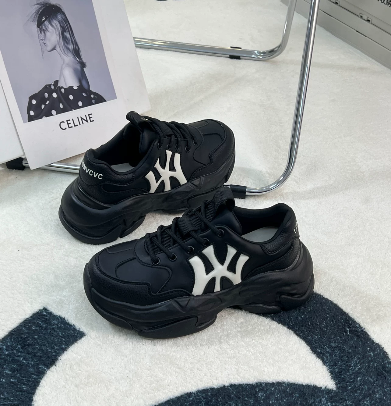 Новые корейские Yankees NY daddy shoes с толстой подошвой, унисекс для мужчин и женщин, студенты, универсальные кроссовки для спорта и повседневной носки