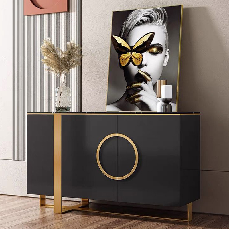 Minimalist modern light and luxurious wind rock board Xuan Guann cabinet Home entry door Living room leaning against wall partition decorated storage dining cabinet