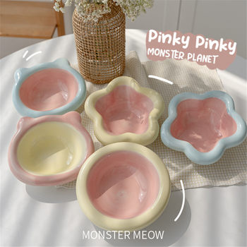 Hot selling milk dudu ceramic pet bowl cat bowl dog bowl