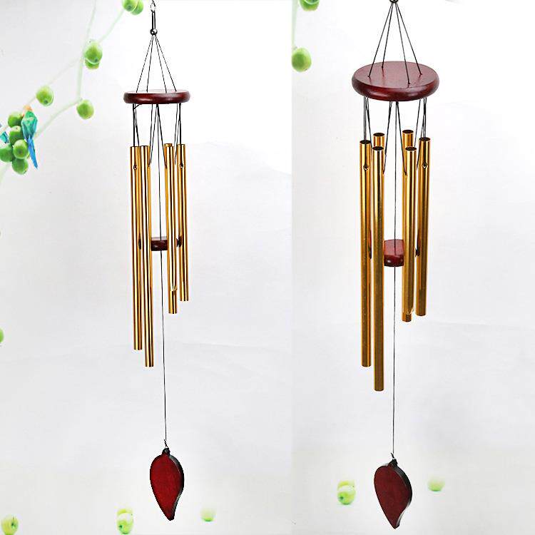 G-600 wood metal 6 pipe wind bells home decoration hanging decoration pendant cross border foreign trade wood store windbell-Taobao