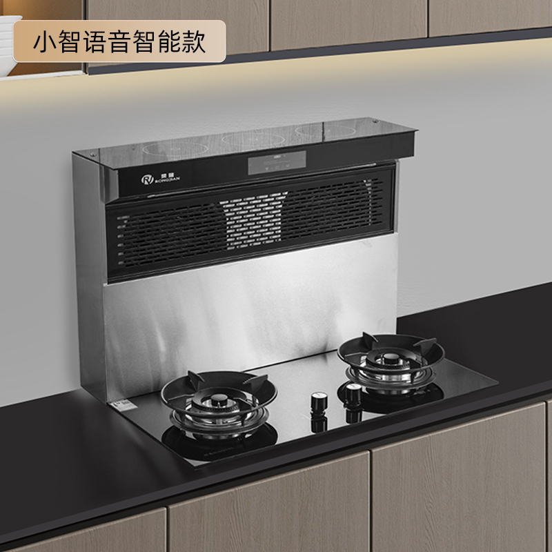 荣健无机箱分体式集成灶侧吸下排双电机油烟机一体灶家用T8