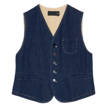(Capsule Wardrobe) puretea tea denim vest womens sleeveless top V-neck waist 2024 spring new arrival