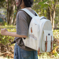 Cat bag breathable go out portable canvas pet backpack dog cat bag school bag space capsule cat large capacity bag