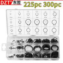 Foreign trade new 300PC blackened shaft retaining ring C-type carbon steel retaining ring circlip spring open shaft retaining ring