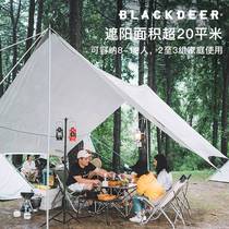 Preferably black deer outdoor sky curtain bathing nordic wind large hexagonal rainproof windproof silver sunscreen awning