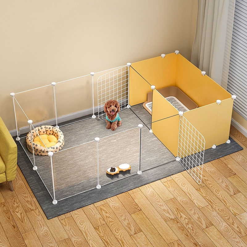 Dog Cage Subfenced Type Medium Dog Large Dog Kennel Anti-Bite Puppy Cage Large Isolated Gate Iron Fence
