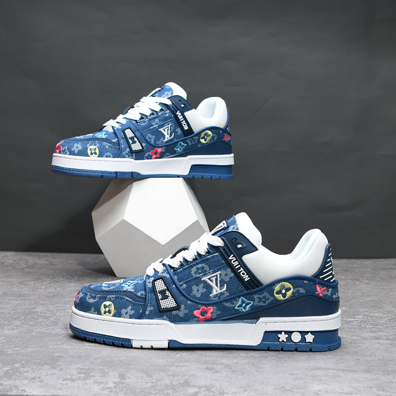 Sup&Lv Denim Blue Embroidered Sneakers for Men and Women, 2026 Summer New Retro Versatile Low-Top Casual Canvas Shoes Sup&Lv Denim Blue Embroidered Sneakers for Men and Women, 2026 Summer New Retro Versatile Low-Top Casual Canvas Shoes