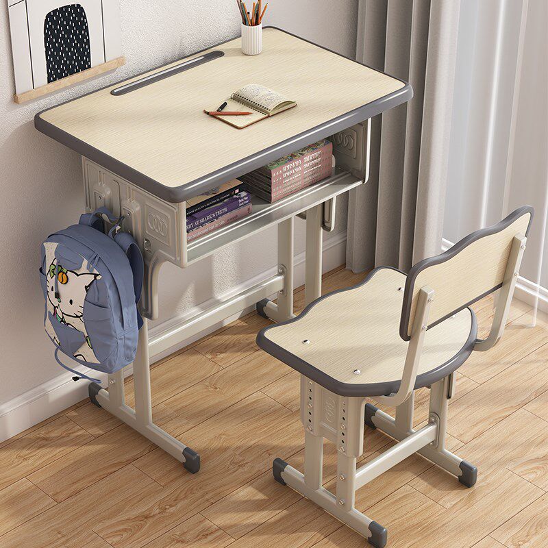 Love Gole Learning Table Children's Book Table And Chairs Suit Lifting Desk Home Schoolboy Girl Homework