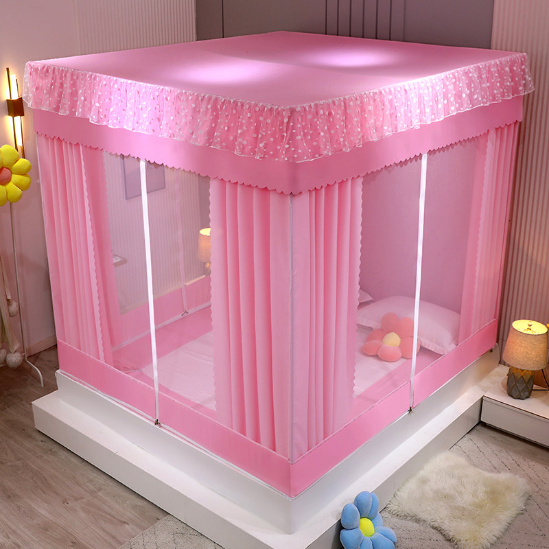 Mosquito net with bed curtain fully enclosed shading one-piece household children's anti-fall bedroom mosquito net 2022 new high-end summer