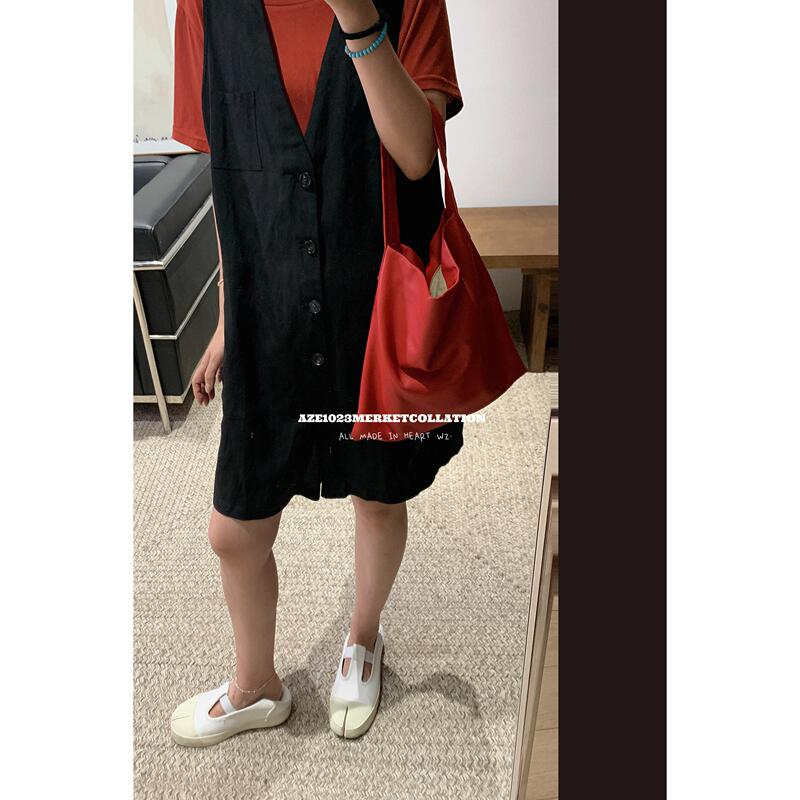 Aze Jumpsuit Thin Summer Linen V-Neck Loose Jumpsuit Black 2026 New Model Qdd50510U1 Aze Jumpsuit Thin Summer Linen V-Neck Loose Jumpsuit Black 2026 New Model Qdd50510U1