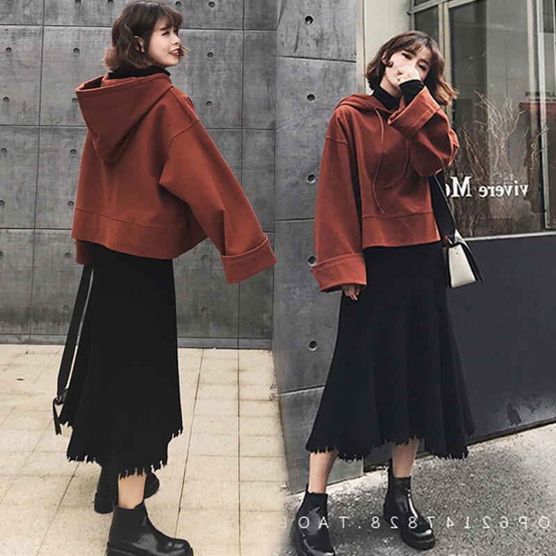 Autumn and winter 2020 new large size dress children net red two-piece set Western style fat mm sister slimming suit