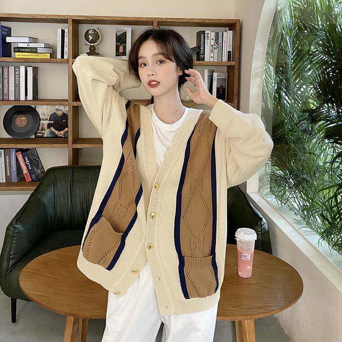 Korean version of loose lazy wind sweater cardigan coat women 2021 autumn new soft milk autumn slim knit cardigan