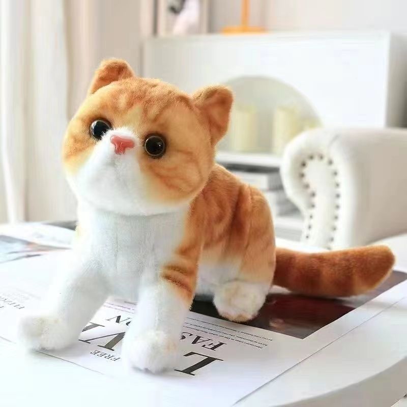 Kitty plush toy super cute simulation kitty kitty doll cute not dropping Mao electric kitten surreal gaffy cat-Taobao