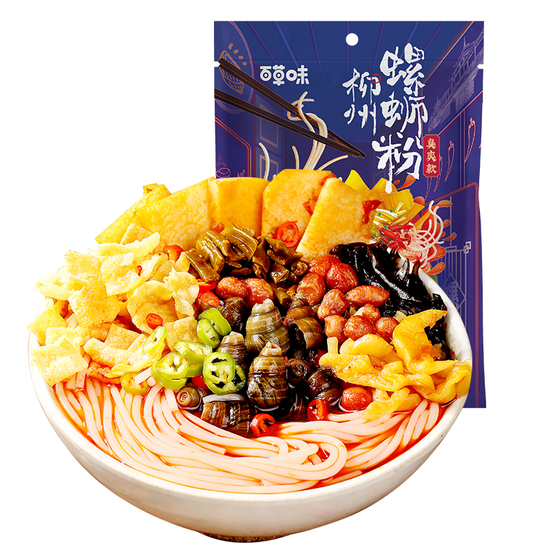 【加臭加料】百草味螺蛳粉400g*3袋