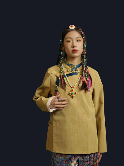 [Special Offer] Tibetan Clothing Yellow Tibetan Clothing Women's Tops Jackets Tibetan Ethnic Style Tibetan Clothing Women's Clothing